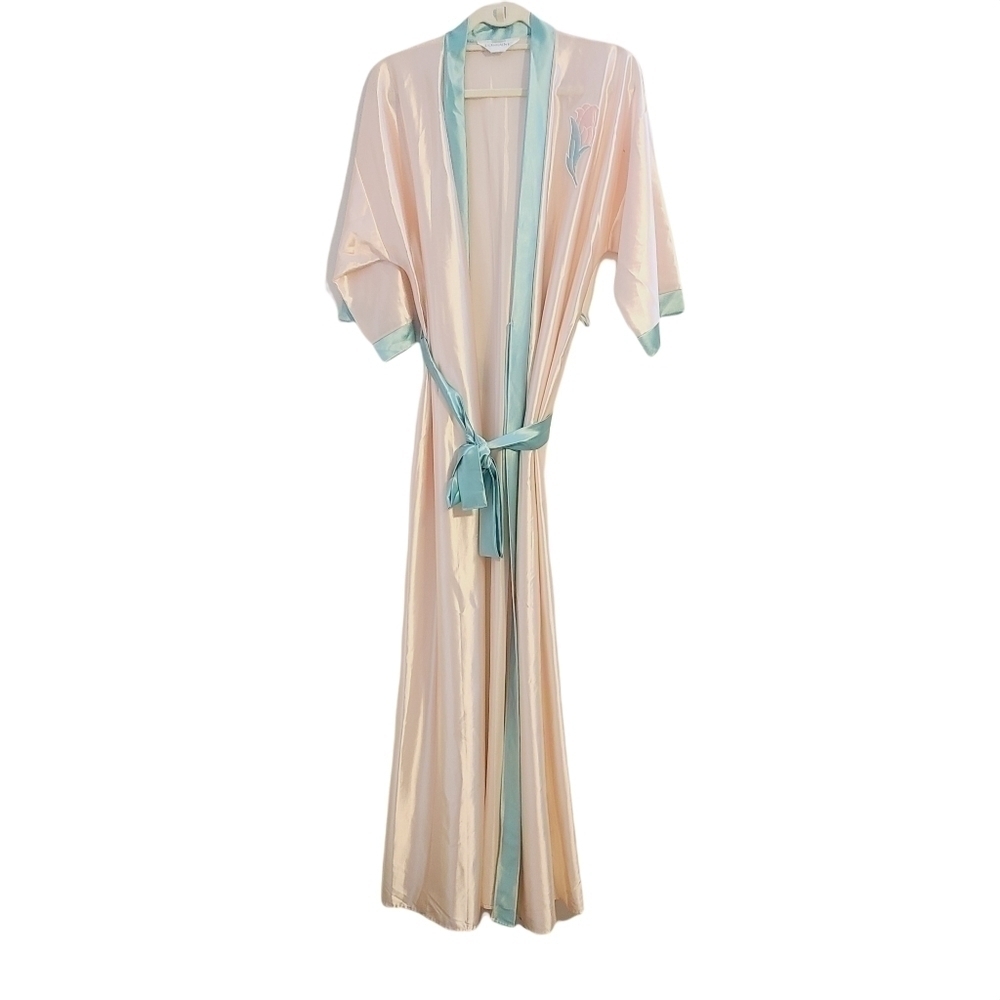 Lorraine | Vintage Midi Length Belted Robe With 3/4 Length Sleeves (Size Med)